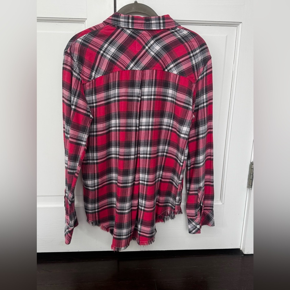 Rails Pink and Gray Plaid Flannel Shirt - Picture 4 of 11